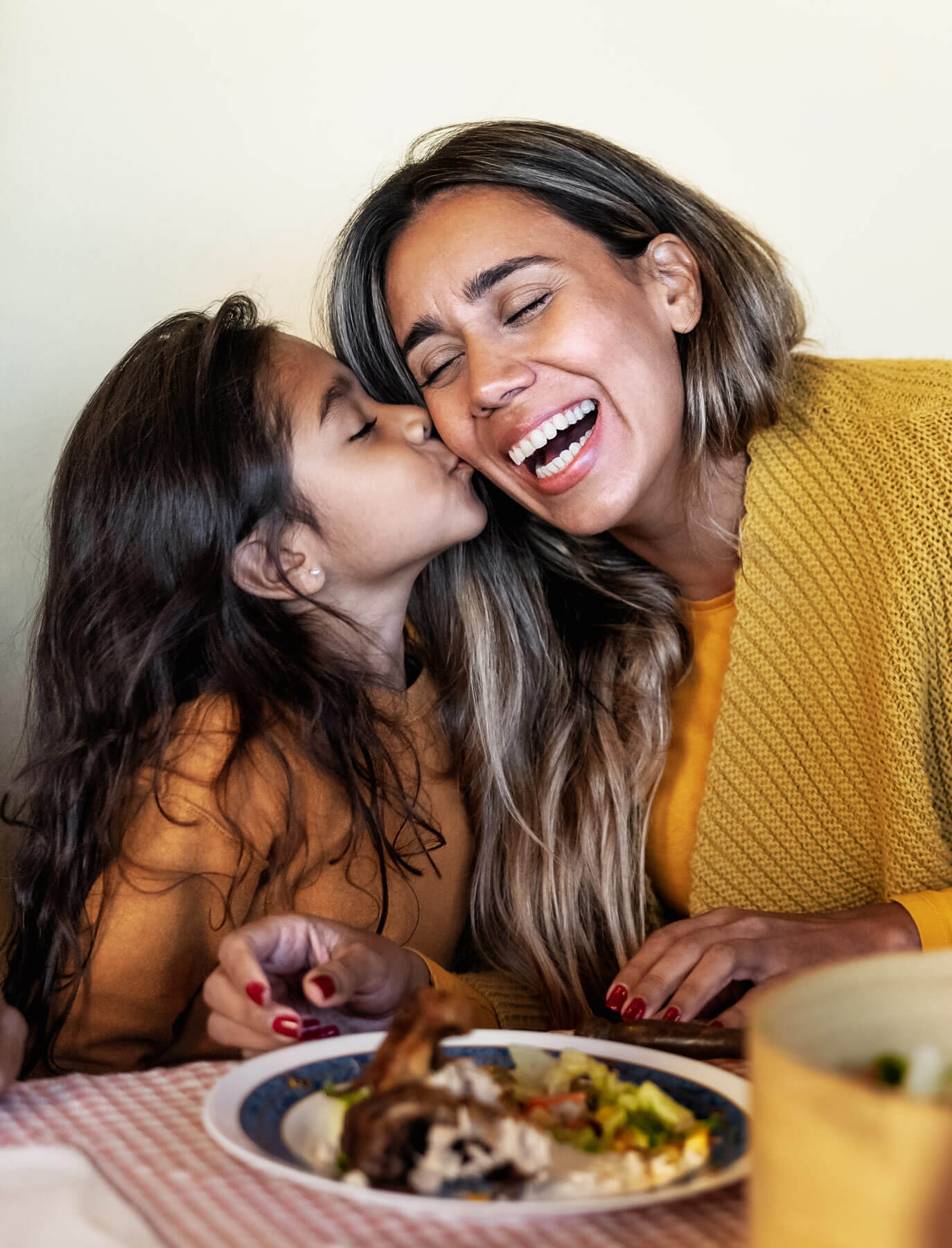 Family love at dinner